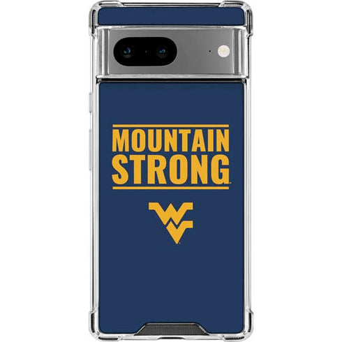 West Virginia University Yellow Google Pixel 8a Clear Case